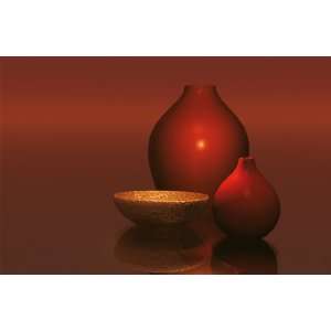   Red Vases with Bowl by Trevor Scobie Giant Wall Art