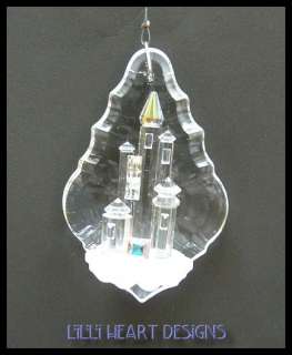 HANGING CASTLE SUN CATCHER MADE FROM SWAROVSKI CRYSTAL RETIRED  