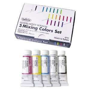  Holbien   Holbein Designer Gouache 5 Primary Colors Mixing 