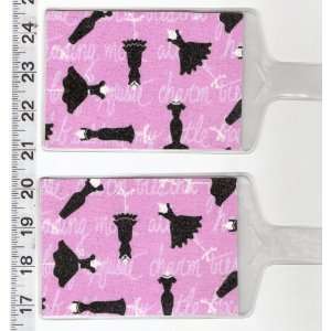  Set of 2 Oversize Luggage Tags Dressform Mannequin Pink 