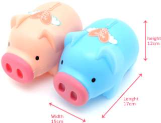 Very Cute Pink & Blue Pig Coin Bank 2pcs Set  