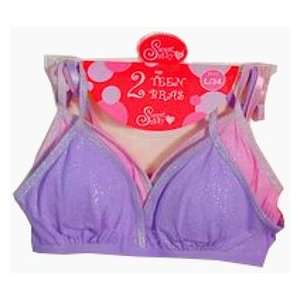   Sassy Young Girls Bras   2 Pack   Lavender & Pink Size 32   63040 LP