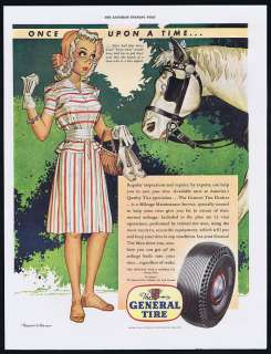 1942 General Tire Work Horse Robert O Reid Art Ad  