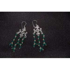  Dangly Silver and Small Beads Earrings Er016 Everything 
