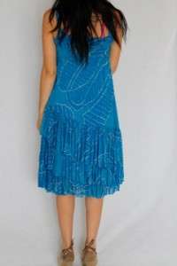 DIANE VON FURSTENBERG Blue Sleeveless Dress Size M  