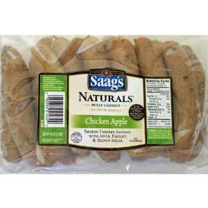 Saags Naturals Chicken Apple Sausage 2.5lb Pkg  Grocery 