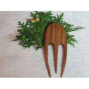  Sapele Wood Hair Fork Length 4 5/8 X 1 7/8 Everything 