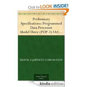 Preliminary Specifications Programmed Data Processor Model Three (PDP 