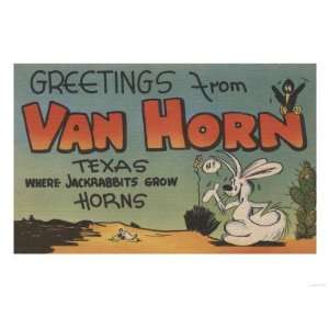  Van Horn, Texas   Greetings From Premium Poster Print 