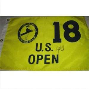  Justin Leonard Autographed 2002 U.S. Open (Bethpage Dark 
