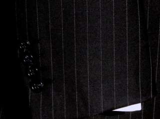 New Daniele $1295 Black Pinstripe 150s Wool Mens Suit  