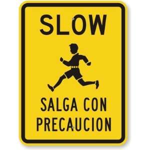Slow, Salga Con Precaucion (with Child Running Graphic) Diamond Grade 