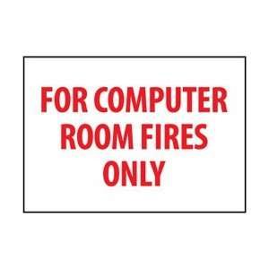 Fl203P   For Computer Room Fires Only, 7 X 10, Pressure Sensitive 