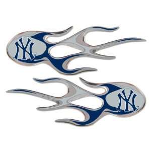  New York Yankees Sticker   Set of 2 Flame Sports 
