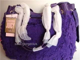 Juicy Couture Luxe Chiffon Daydreamer Bag Purple $398  