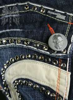 Laguna Beach Jeans Mens SALT CREEK White stitch 1G Crystals **SAMPLE 