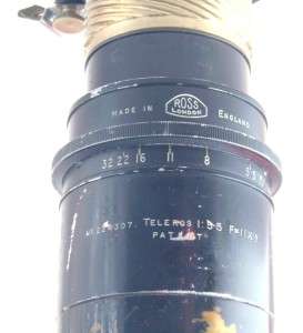 Rare Ross Teleros 11.5 f5.5 Large Format Lens in Helical Mount For 