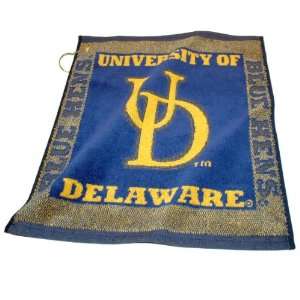   Delaware Fightin Blue Hens Woven Jacquard Golf Towel   Golf: Sports