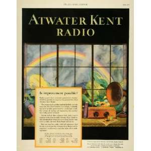 1927 Ad Atwater Kent Manufacturing Co. Radio Rainbow 