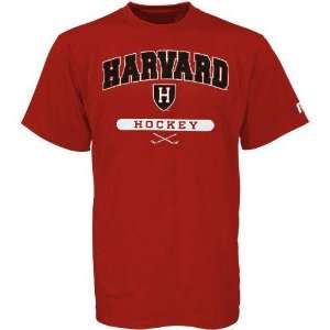 Russell Harvard Crimson Hockey T shirt 