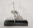 french art deco bronze diana archer statue bourraine returns accepted