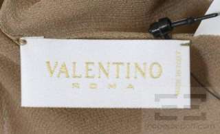 Valentino Roma Tan Silk Chiffon & Gold Beaded Top Size 42/6 NEW  
