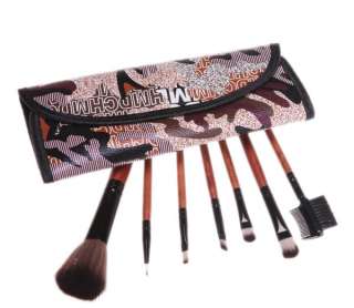   Eyeshadow Blush Brushes Set Kit Roll Up Buckle Cosmetic Case V0063