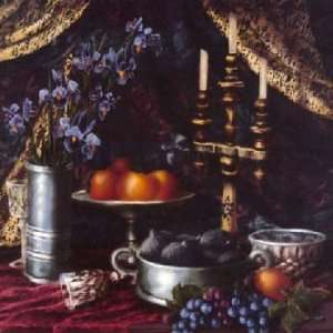  K. Haines Dench   Persimmon Still Life Giclee on Paper 