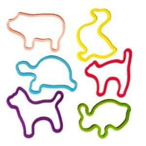  Farm Animal Shaped Rubber Bands Pack of 12: Toys & Games