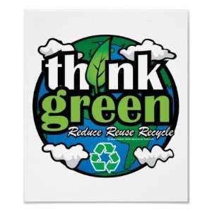  Think Green Earth Posters