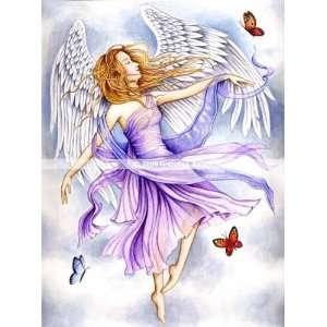  Dancing Angel by Gretchen Raisch Baskin 8x10 Ceramic Art 