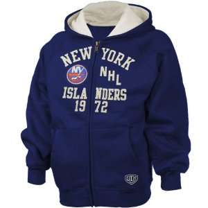 Old Time Hockey New York Islanders Youth Royal Blue Peralta Full Zip 