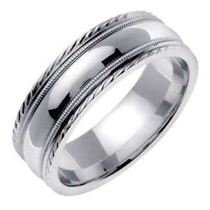    Nouveau Hand Braided Wedding Band in 14K Gold (7mm) Jewelry