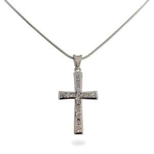  Set Cubic Zirconia Cross Pendant Length 18 inches (Lengths 16 inches 