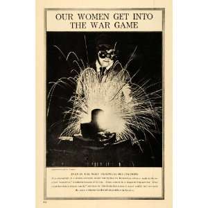 com 1917 Print Rosie Riveter Acetylene Welding World War I   Original 