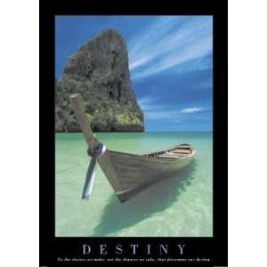 HUGE LAMINATED / ENCAPSULATED Destiny Boat Thailand Motivational 