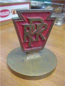 Pennsylvania Railroad Double Sided Brass Paper Weight J.F Mallory PRR 