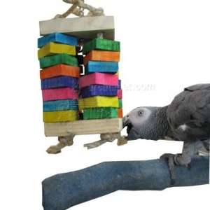  Lion Box Wood and Rope Large Parrot Chew Toy: Pet Supplies