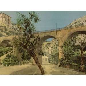     Railroad viaduct ravine Saint Devote Monte Carlo Riviera 24 X 18