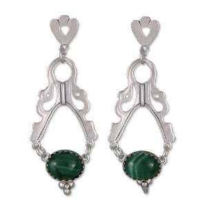  Malachite earrings, Diaphanous Jewelry