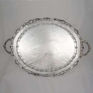 Heritage by 1847 Rogers, Silverplate Serving Tray, Oval w 