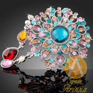 ARINNA Swarovski Crystal multi stones charm Brooche Pin  