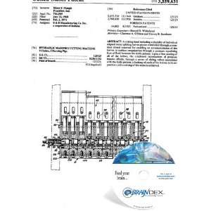   NEW Patent CD for HYDRAULIC MASONRY CUTTING MACHINE 