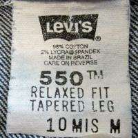 Levis 550 Womens Relaxed Fit Tapered Jeans Size 10 M  