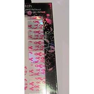 Metalic BREAST CANCER AWARENESS Dry Nail foil , nail polish sticker 