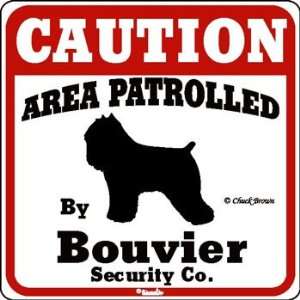  Patrolled by Bouvier Caution Sign Patio, Lawn & Garden