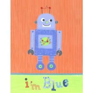  The Little Acorn Wall Art, Blue Robot: Baby