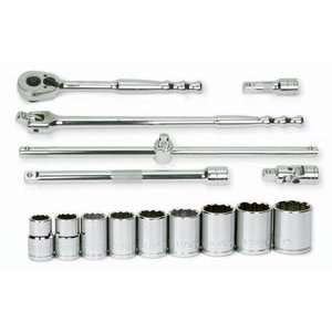  15 Piece 1/2 Drive Shallow Socket and Drive Tool Set per 