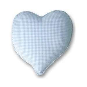    Tadpoles Classics Gingham Blue   Heart Shape Throw Pillow Baby