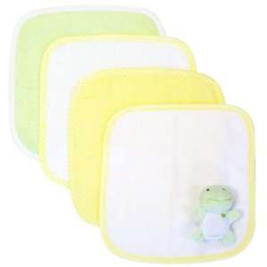  Piccolo Bambino Washcloths & Toy Set   Green Frog: Baby